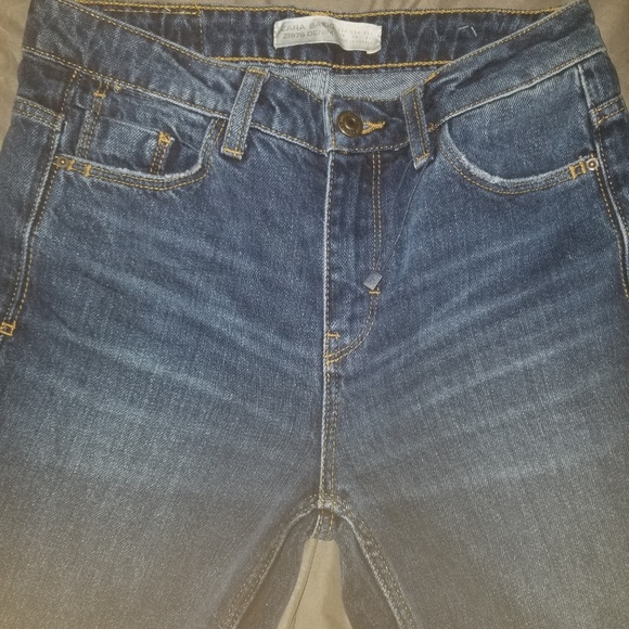 Zara Basic Z1975 cropped straight denim jeans NWOT - Picture 5 of 6